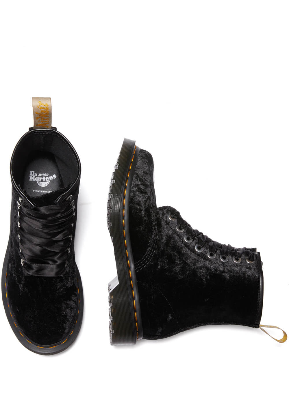 Dr martens pascal velvet black best sale