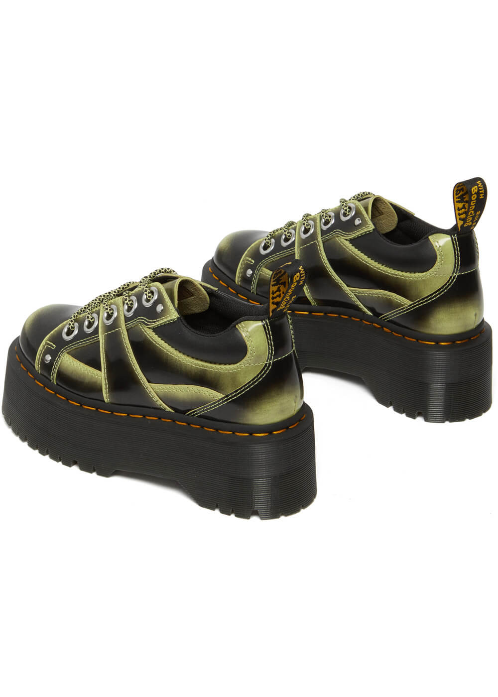 Dr. Martens 5i Quad Max Leather Platform Schuhe Lime Green www.succube