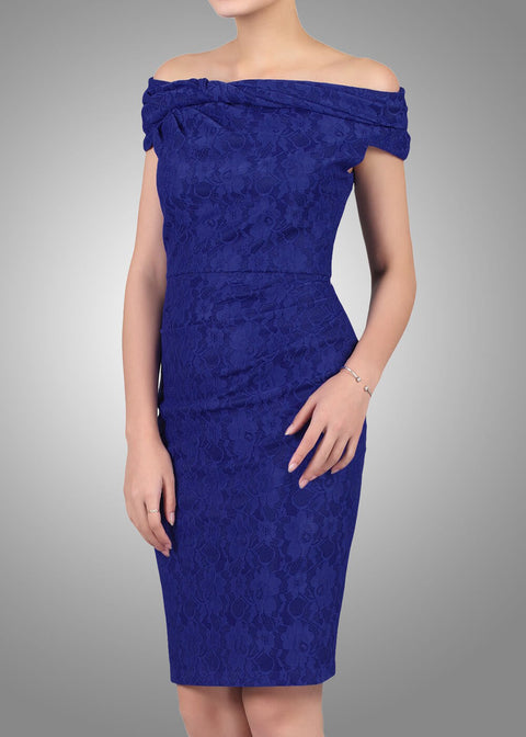 Jolie Moi Emma Pencil Dress Royal Blue